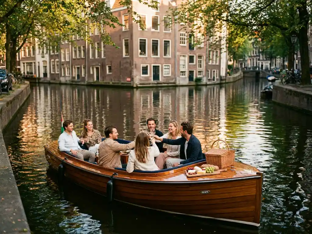 Wat zijn de beste tijden voor een borrel op het water in Amsterdam?