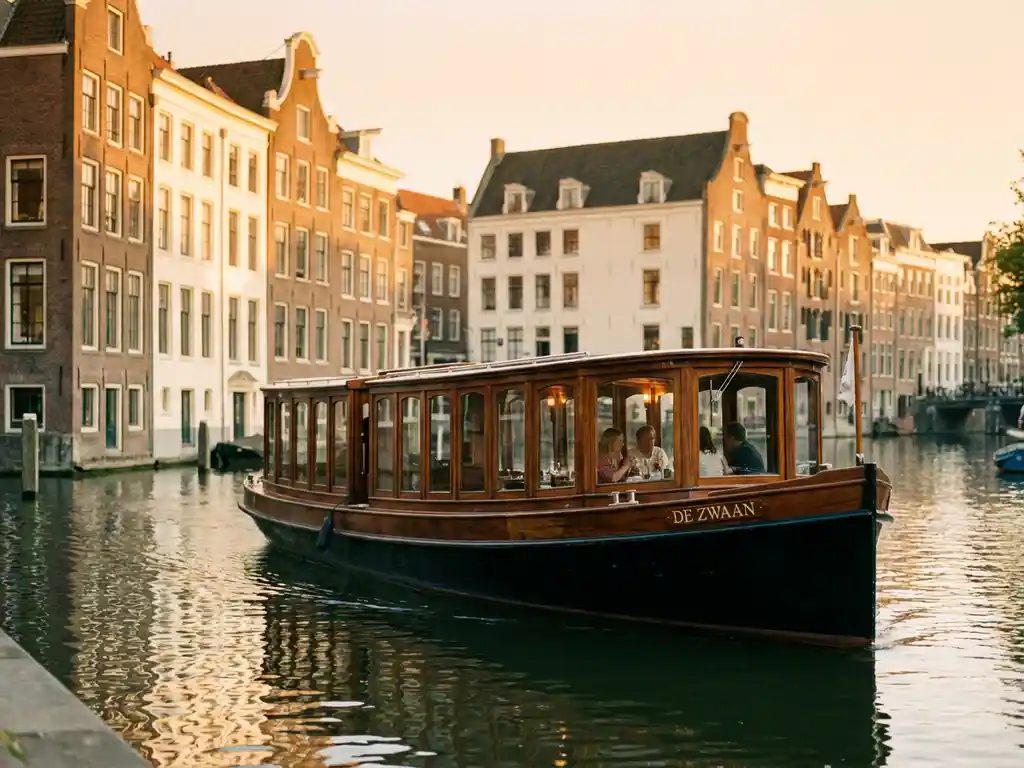 Hoe lang duurt een zomerborrel op een boot in Amsterdam?