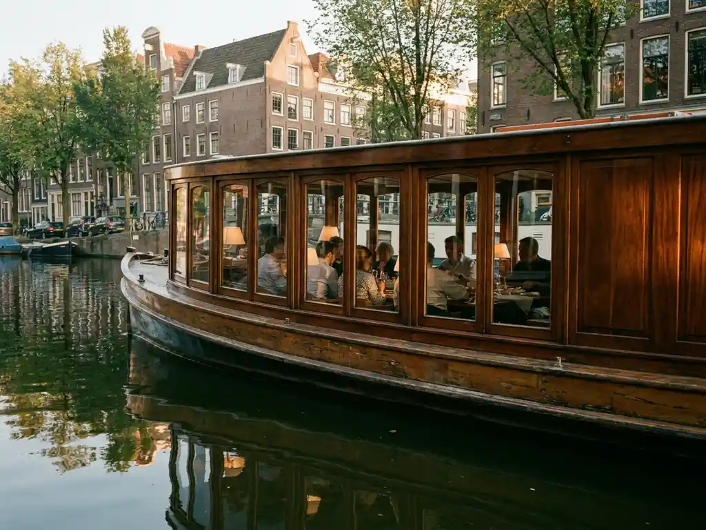 Welke originele personeelsuitjes in Amsterdam zijn inclusief diner?